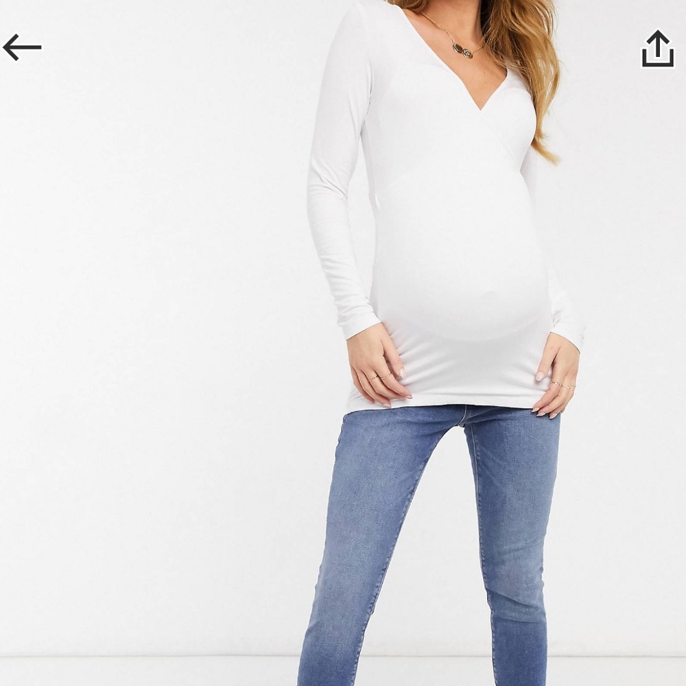 ASOS Maternity Long Sleeve Wrap Top